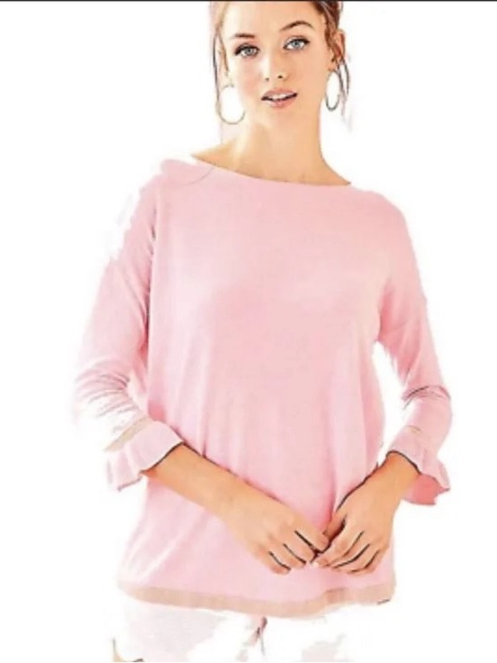 Lilly Pulitzer Charla Sweater in Coral Reef Tint Heather Pink